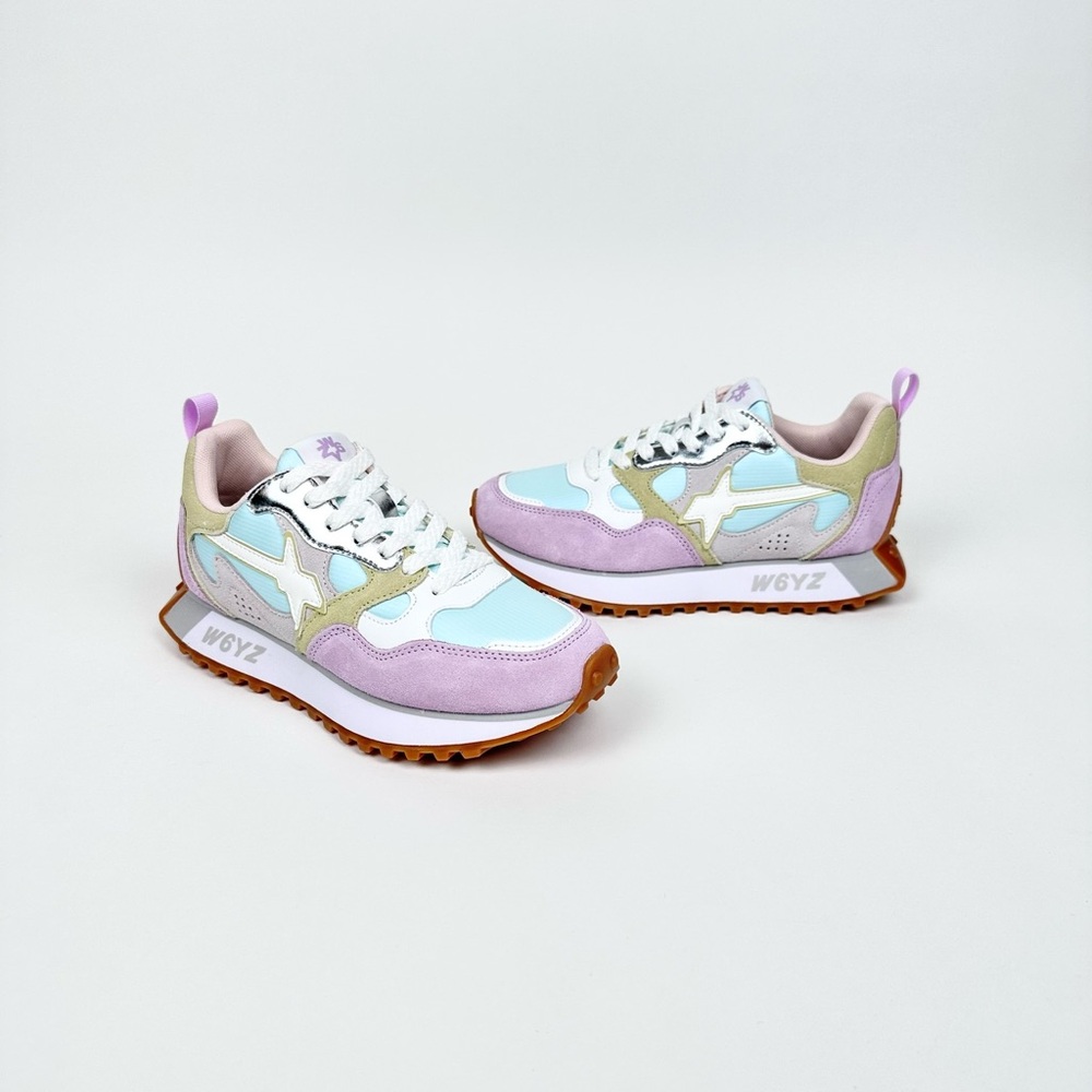 NWT W6YZ Just Say Wizz Loop Sneaker Pastel Lilac Paglia White Sz 9 - Picture 3 of 14